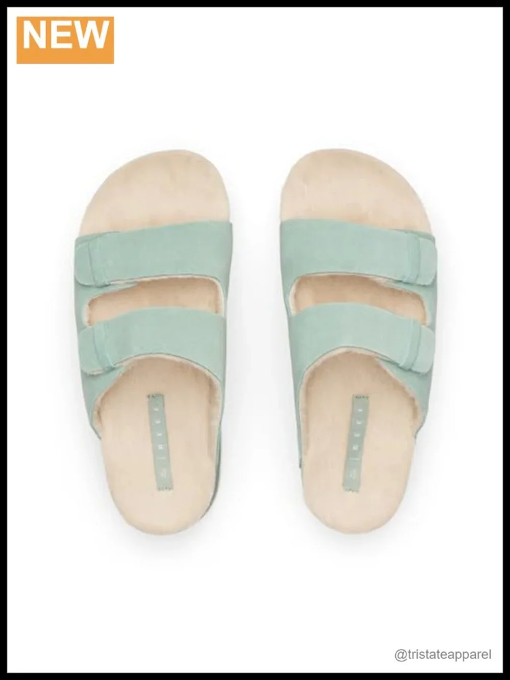 Platform Slides Full Grain Leather Faux Fur Comfort Casual Walking